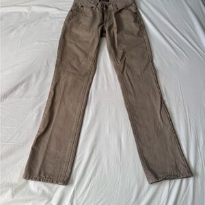 Free World Pants Mens Size 28 Khaki Straight Fit Casual Chino Pants